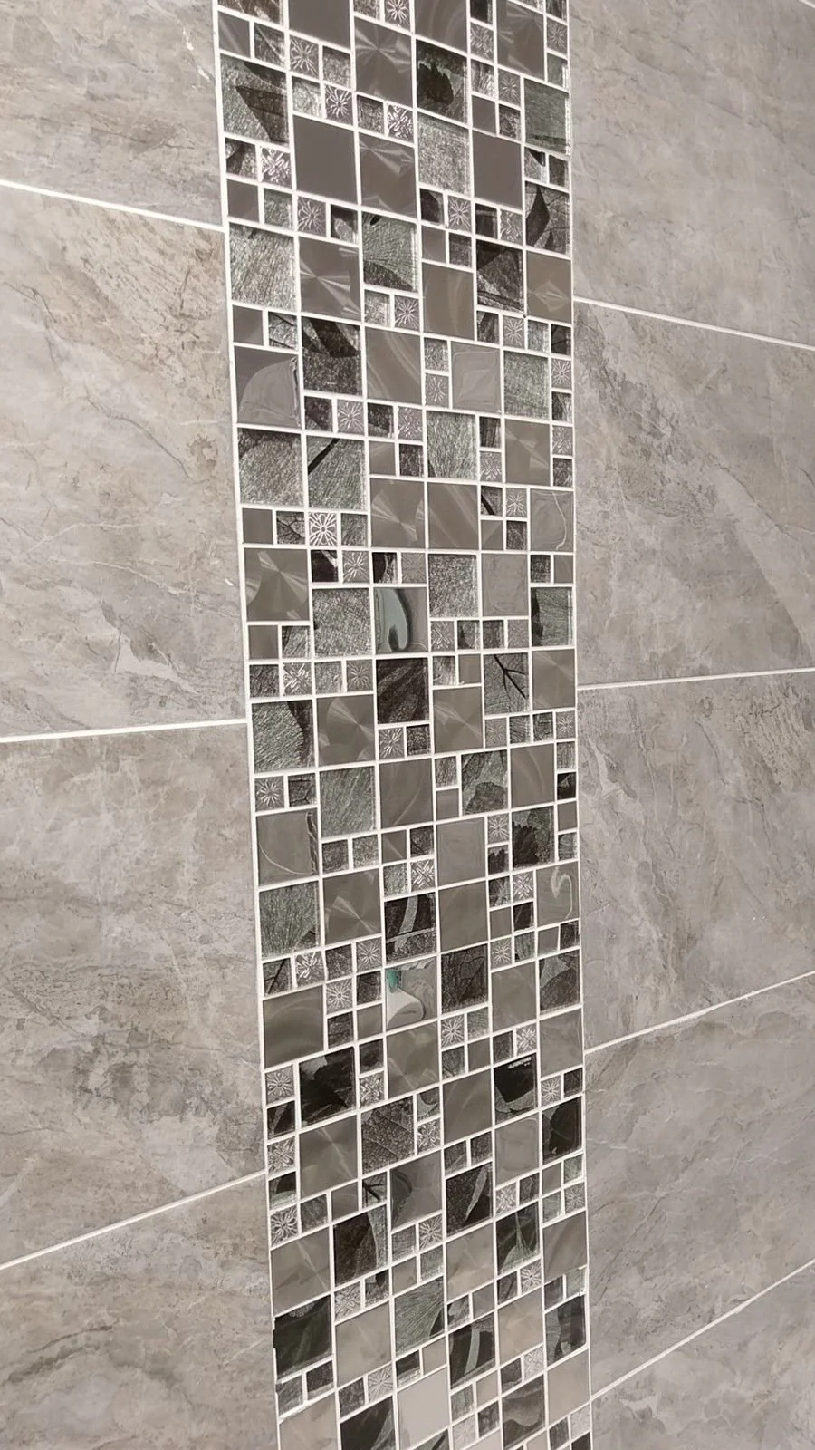 Glass Saturn-Mosaic Modular Silver Tile Jupiter Bathroom Kitchen 300x300mm - Image 4