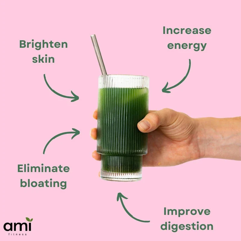 Glow Greens Powder, Collagen with Probiotics, Vitamins, Digestive Enzymes, Superfoods, Gut Health, Bloating Relief, Radiant Skin, Natural Glow, Spirulina, Juice Mix, 30 SVG, Mango - Image 2
