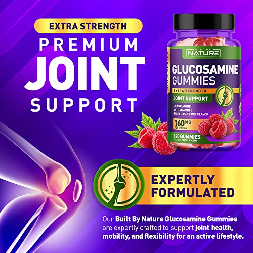Glucosamine Gummies with Vitamin E - Advanced Joint Support Gummy Supplement, High Potency Antioxidant & Inflammatory Response, Comfort for Back, Knees, Hands, Non GMO, 120 Extended Delivery Gummies - Image 8