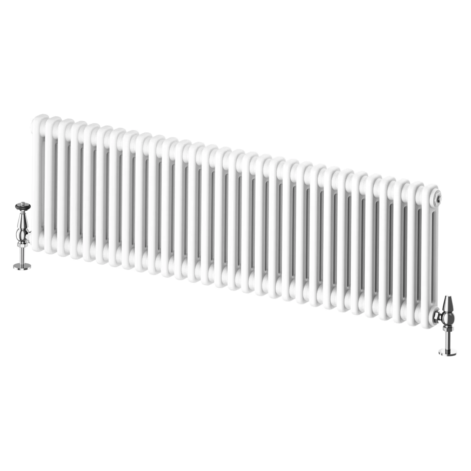 Go Bathrooms Utopia White Horizontal Radiator 400 x 1370mm Traditional Cast Iron Style 2 Column White Central Heating Living Room Radiator - Image 6