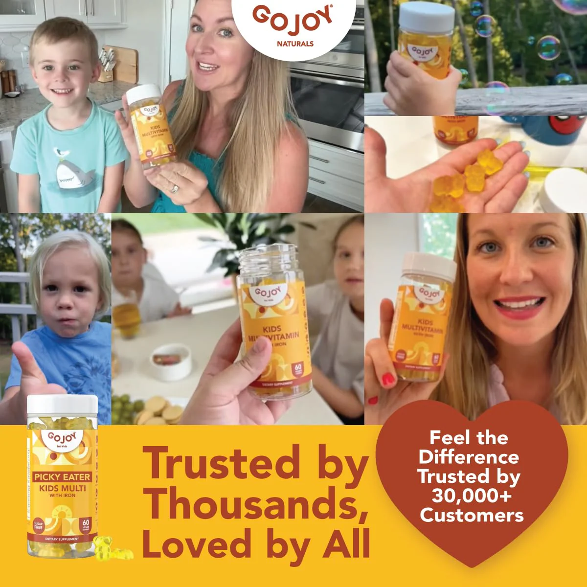 GOJOY NATURALS Picky Eater Kids Multivitamin Gummies with Iron - Sugar Free Chewable Iron Supplement for Toddlers & Children 3 & Up - Essential Kids Vitamins for Growth & Development - Image 8