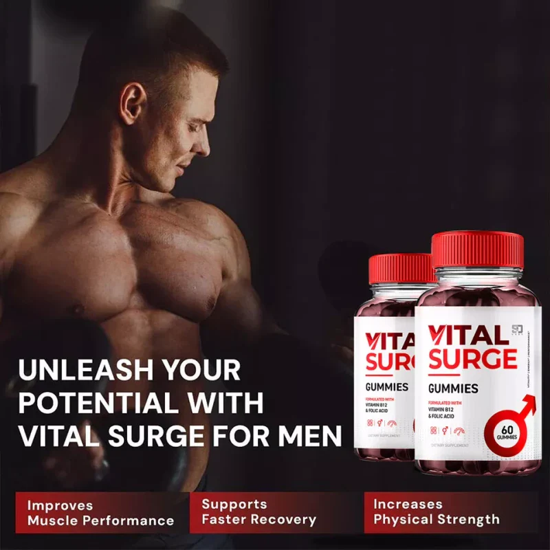 Gomitas masculinas Vital Surge, Gominolas Vital Surge Testo Apoyo Rendimiento (1 Paquete) - Image 5