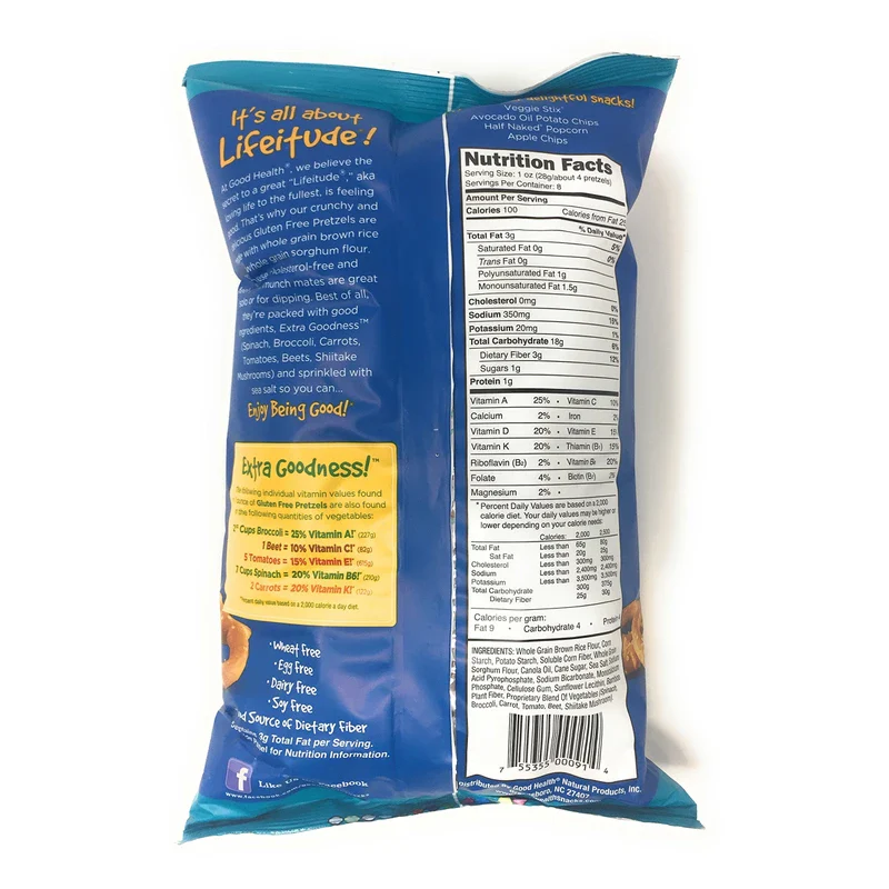 Good Health Gluten Free Sea Salt Pretzels, 8 Ounce Bags (Set of 2) - Image 2