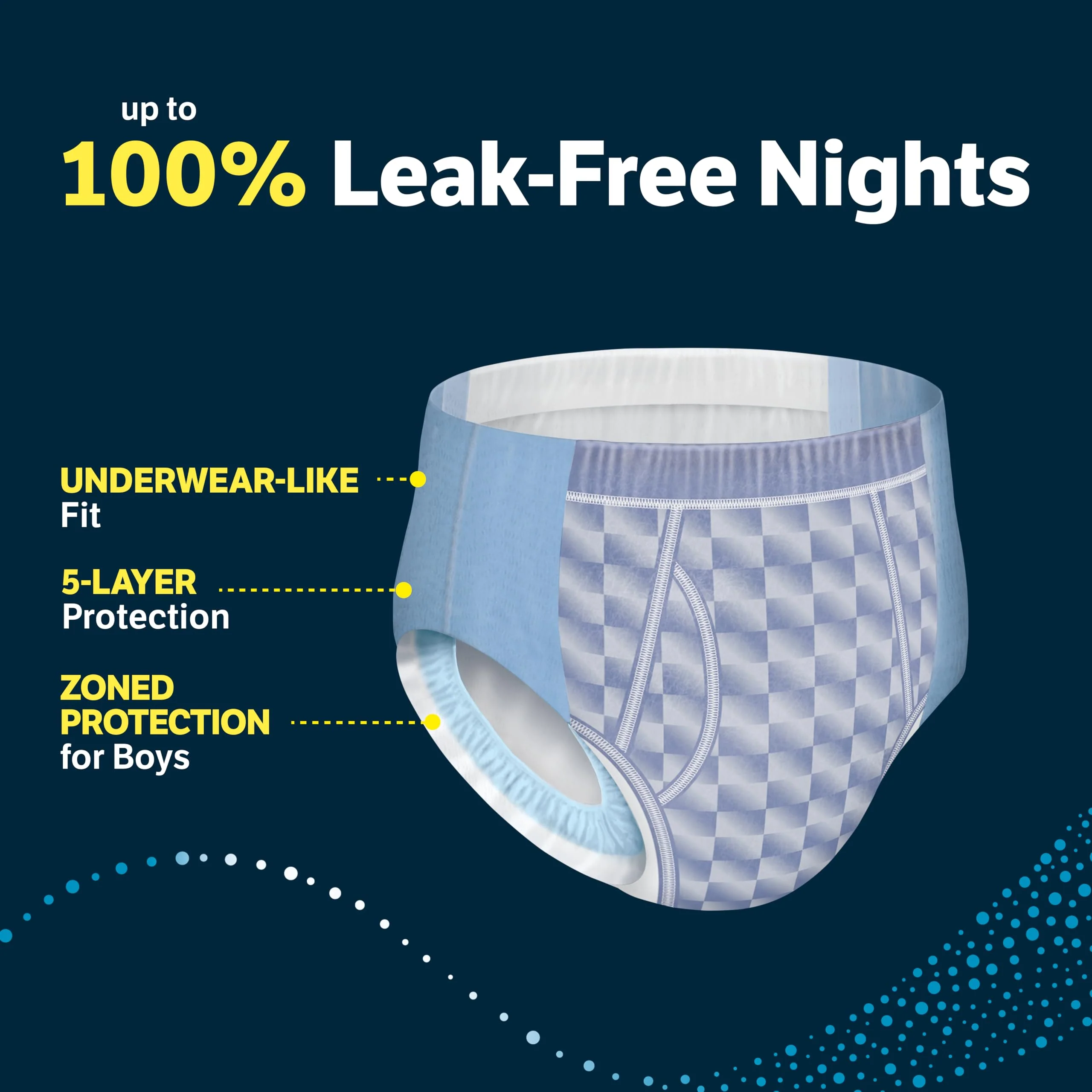 Goodnites Boys' Nighttime Bedwetting Underwear, Size Extra Large (95-120 lbs), 63 Ct (3 Packs of 21), Packaging May Vary - Image 11