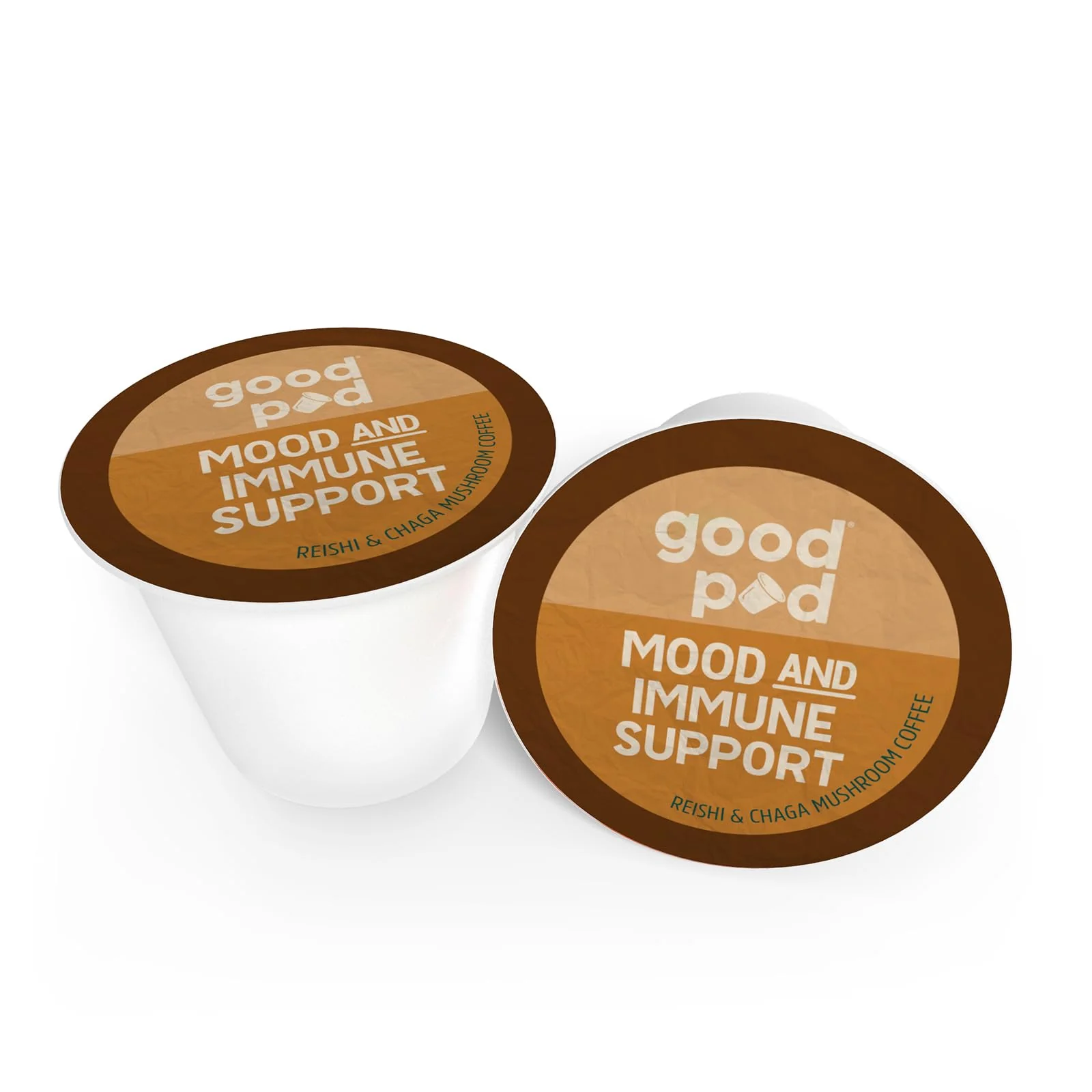 goodPOD Mood and Immune Support Single Serve Coffee K Cup Pods, Organic Arabica Coffee with Reishi & Chaga Mushrooms, Medium Roast, 12 Count - Image 4