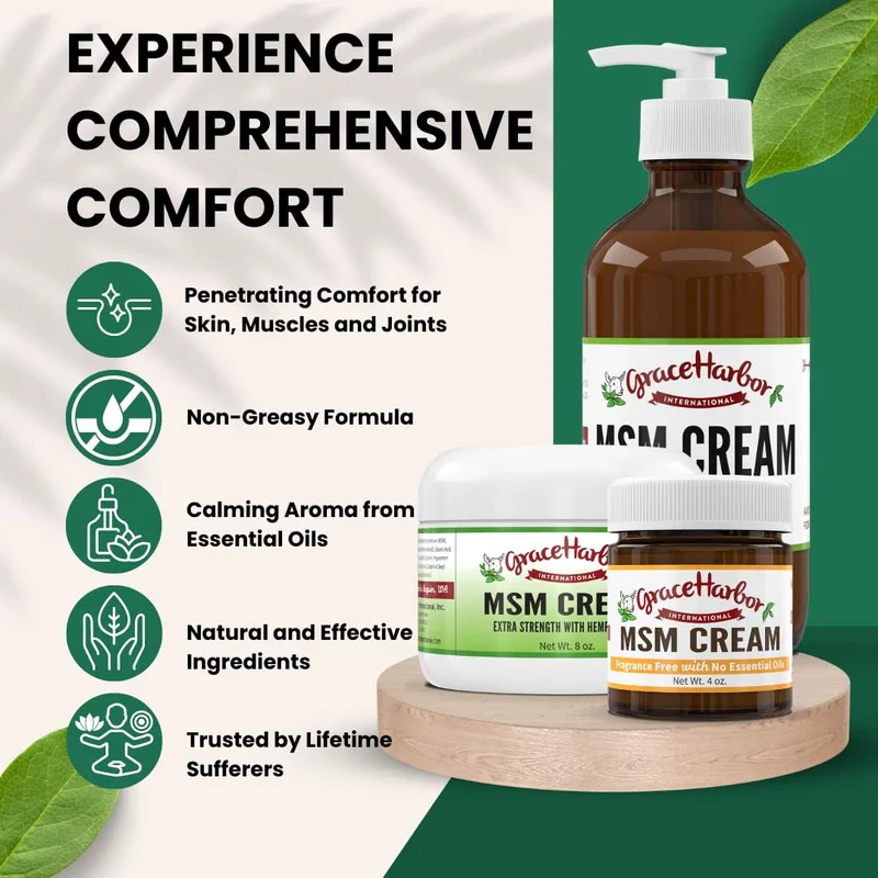 Grace Harbor MSM Cream Extra Strength - Nourishing Skin, Muscle, and Joint Therapy – Goat Milk, Essential Oils, Vitamin E – Non-Greasy Whole Body Rub – Made with Prayer in USA - 4 Ounce - Image 7