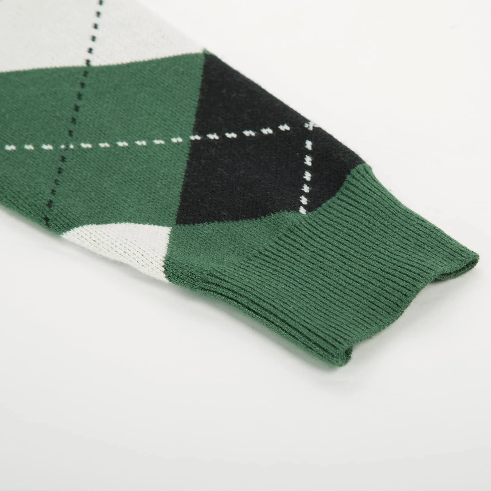 GRACE KARIN Button Up Cardigans for Women Vintage Long Sleeve Knit Cardigan Lightweight V Neck Sweaters Christmas Sweaters for Women (Green White,XL) - Image 2