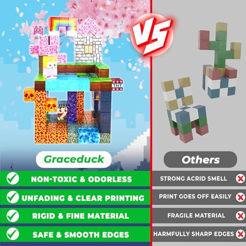 GraceDuck Magnetic Blocks - 150 PCS Build Dark Swordsman's Forest Castle - Magnetic Toys for Montessori Toddler Christmas Birthday Gifts - STEM Sensory Toys for 3 4 5 6 7 8 9 10 Year Old Boys & Girls - Image 3