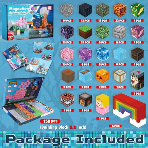 GraceDuck Magnetic Blocks - 150 PCS Build Dark Swordsman's Forest Castle - Magnetic Toys for Montessori Toddler Christmas Birthday Gifts - STEM Sensory Toys for 3 4 5 6 7 8 9 10 Year Old Boys & Girls - Image 6