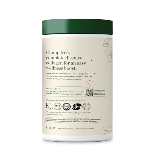 Great Lakes Wellness Collagen Peptides Powder for Skin, Hair, Nails, Joints & Digestion - Unflavored - Quick Dissolve Hydrolyzed, Non-GMO, Keto, Kosher - 16oz - Image 10
