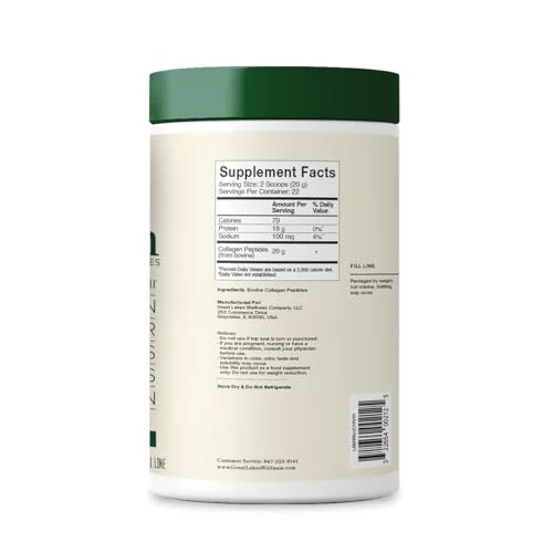Great Lakes Wellness Collagen Peptides Powder for Skin, Hair, Nails, Joints & Digestion - Unflavored - Quick Dissolve Hydrolyzed, Non-GMO, Keto, Kosher - 16oz - Image 9