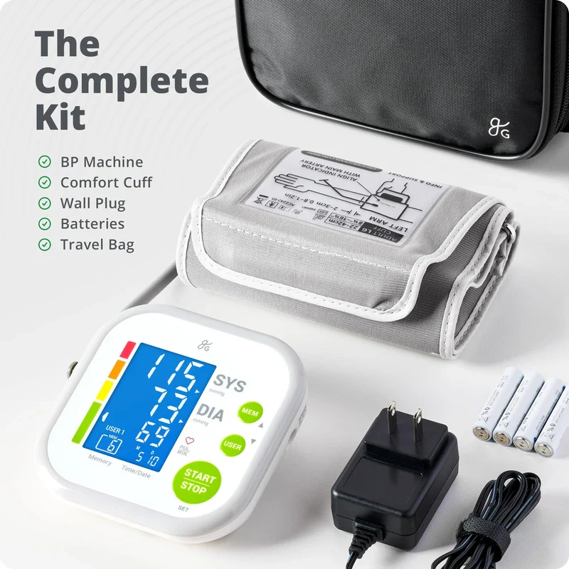 Greater Goods Greater Goods Blood Pressure Monitor - Complete BP Machine Kit with Wall Adapter and Premium Comfort Cuff, Designed in St. Louis - Image 4
