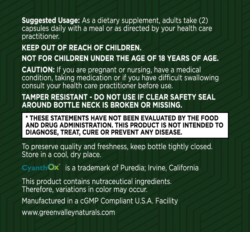 GREEN VALLEY NATURALS Stem Cell Supplement - Organic Tibetan Sea Buckthorn-Resveratrol, Vitamin D, Bishop's Hat Extract (1 Bottle, 60 Count) - Image 2