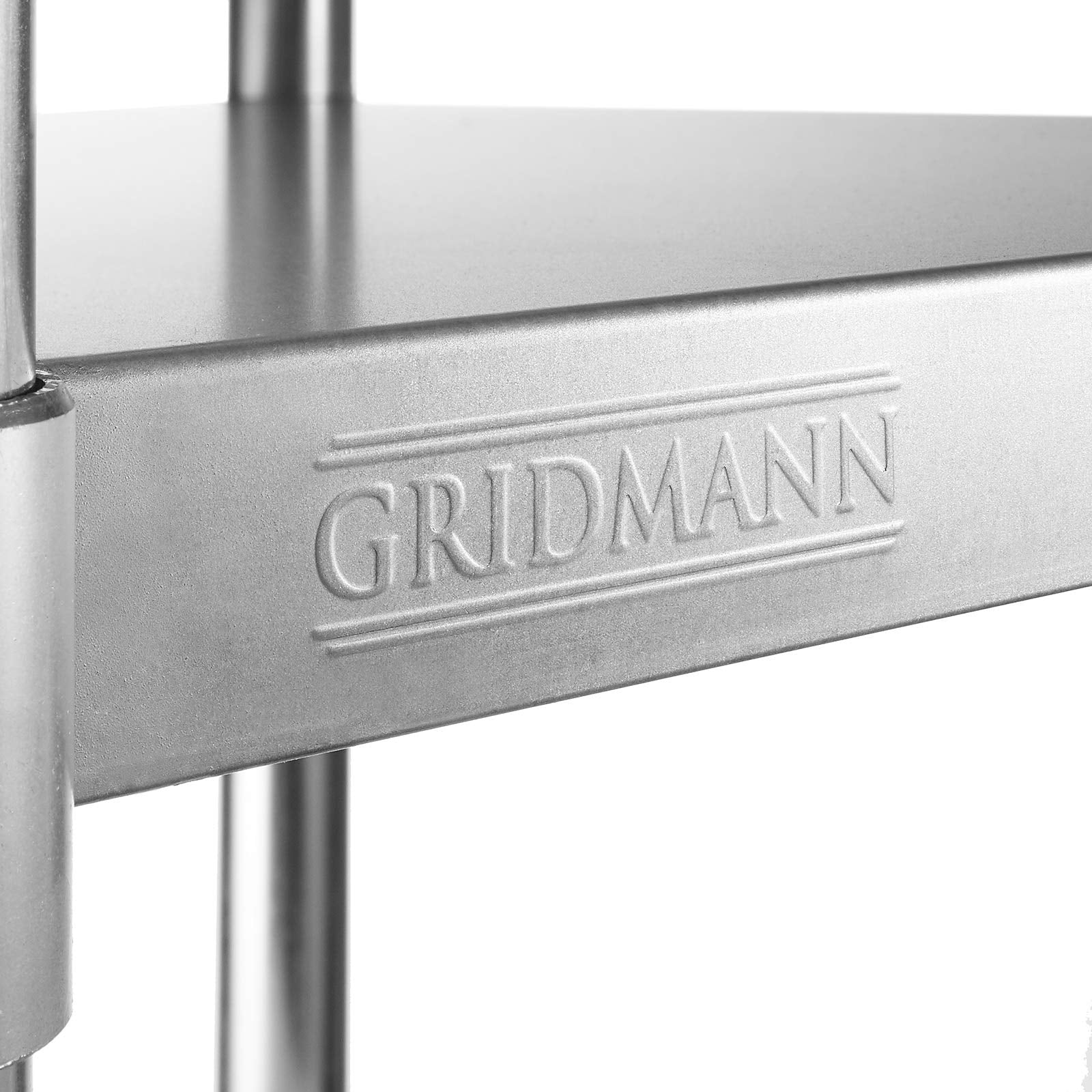 GRIDMANN Stainless Steel Kitchen Prep Table 48 x 24 Inches with Backsplash & Under Shelf, NSF Commercial Work Table for Restaurant and Home - Image 3