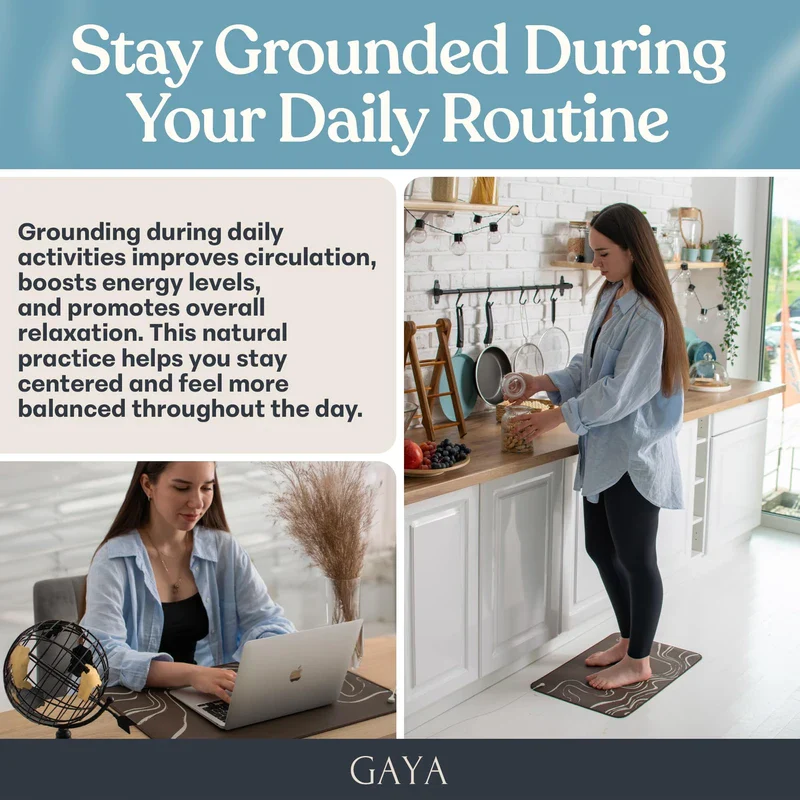Grounding Mat for Sleeping Improvement, Back Pain Relief, Muscle Relaxation & Stress Relief, Grounding Mat for Bed, Grounding Mat for Desk, Earth Grounding Mats, Grounding Pad for Bed, (24'' X 16'') - Image 3