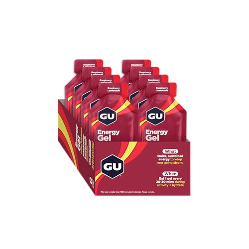 GU Energy Original Sports Nutrition Energy Gel, 8-Count, Vegan, Gluten-Free, Kosher, and Dairy-Free On-The-Go Energy for Any Workout, Raspberry Lemonade - Image 7