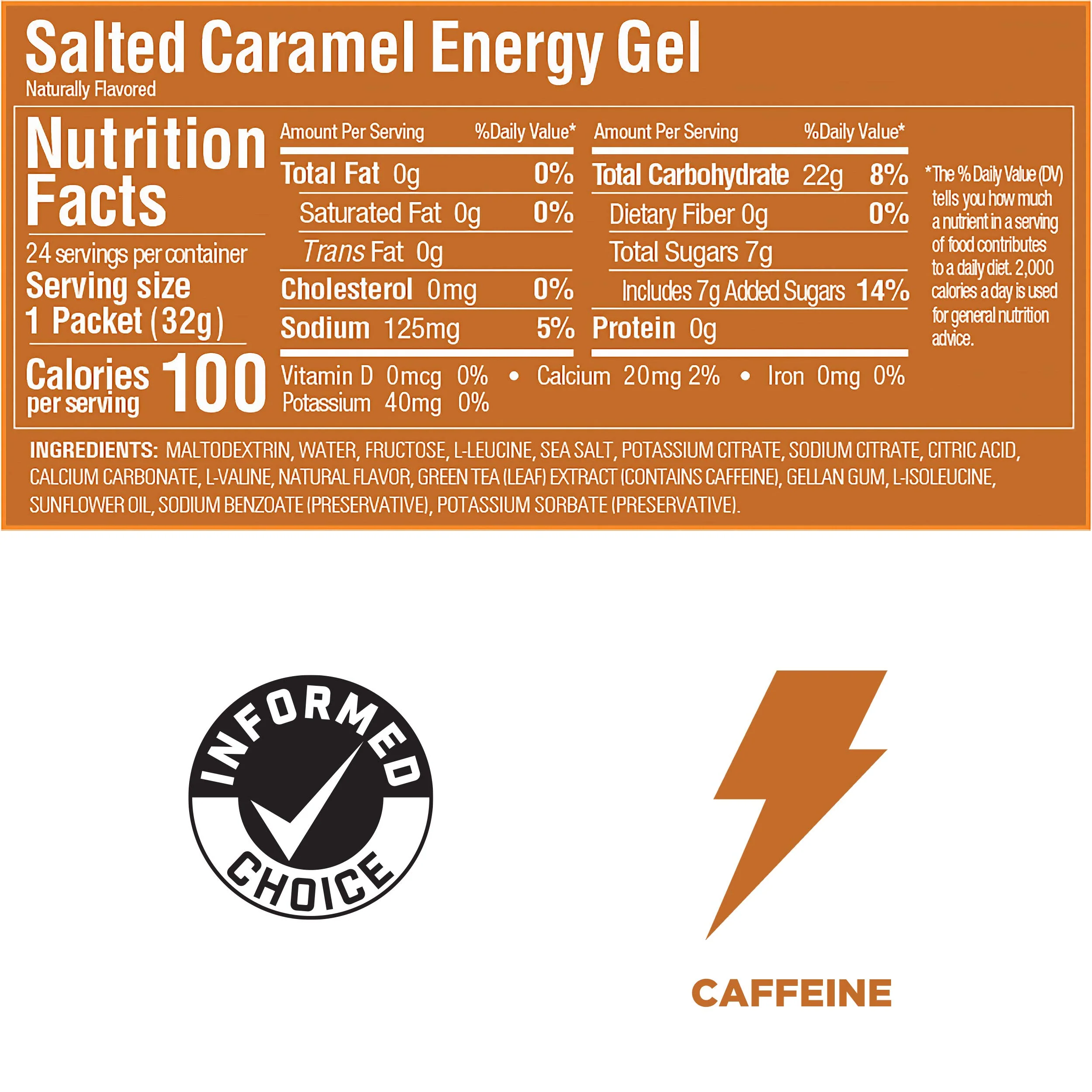 GU Energy Original Sports Nutrition Energy Gel, Vegan, Gluten-Free, Kosher, and Dairy-Free On-the-Go Energy for Any Workout, 24-Count, Salted Caramel - Image 4