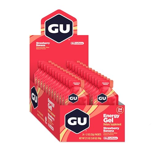 GU Energy Original Sports Nutrition Energy Gel, Vegan, Gluten-Free, Kosher, and Dairy-Free On-the-Go Energy for Any Workout, 24-Count, Strawberry Banana - Image 8