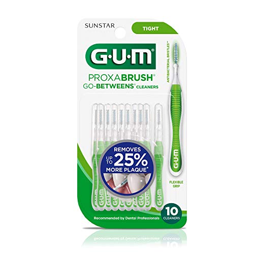 GUM Proxabrush Go-Betweens - Tight - Interdental Brushes - Soft Bristled Dental Picks for Plaque Removal Health - Safe for Braces & Dental Devices, 10ct (Pack of 6) - Image 10