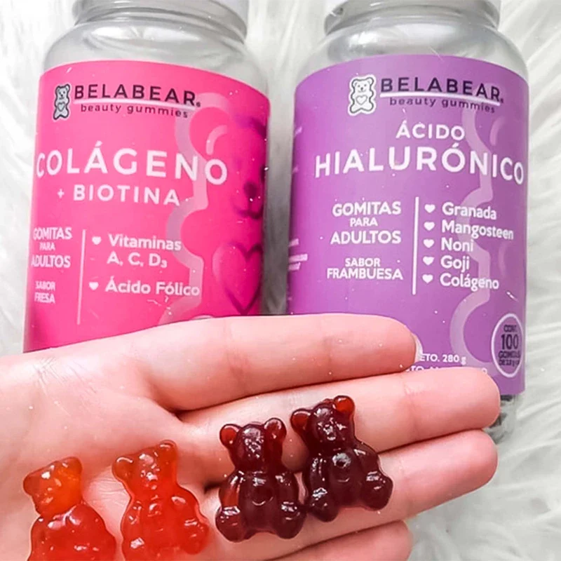 Gummisol Gomitas de Colágeno + Biotina Belabear 100 Gomitas Gomitas de Ácido Hialurónico Belabear 100 Gomitas Gomitas para Adultos Belabear Supelemento Alimenticio - 2 pack - Image 4