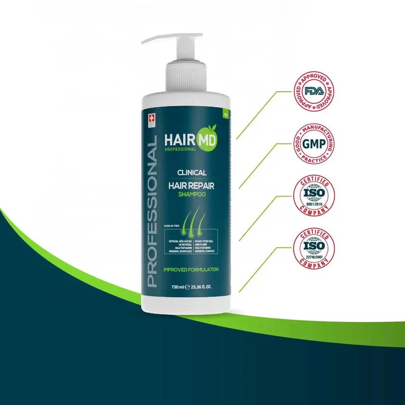 HairMD Transplant Clinical Repair Shampoo - Big Size 750ml - Advanced Regrowth Formula - Protects Post-Transplant Scalp, Exclusive Anti Hair Loss Shampoo. 25.36 fl OZ. - Image 3