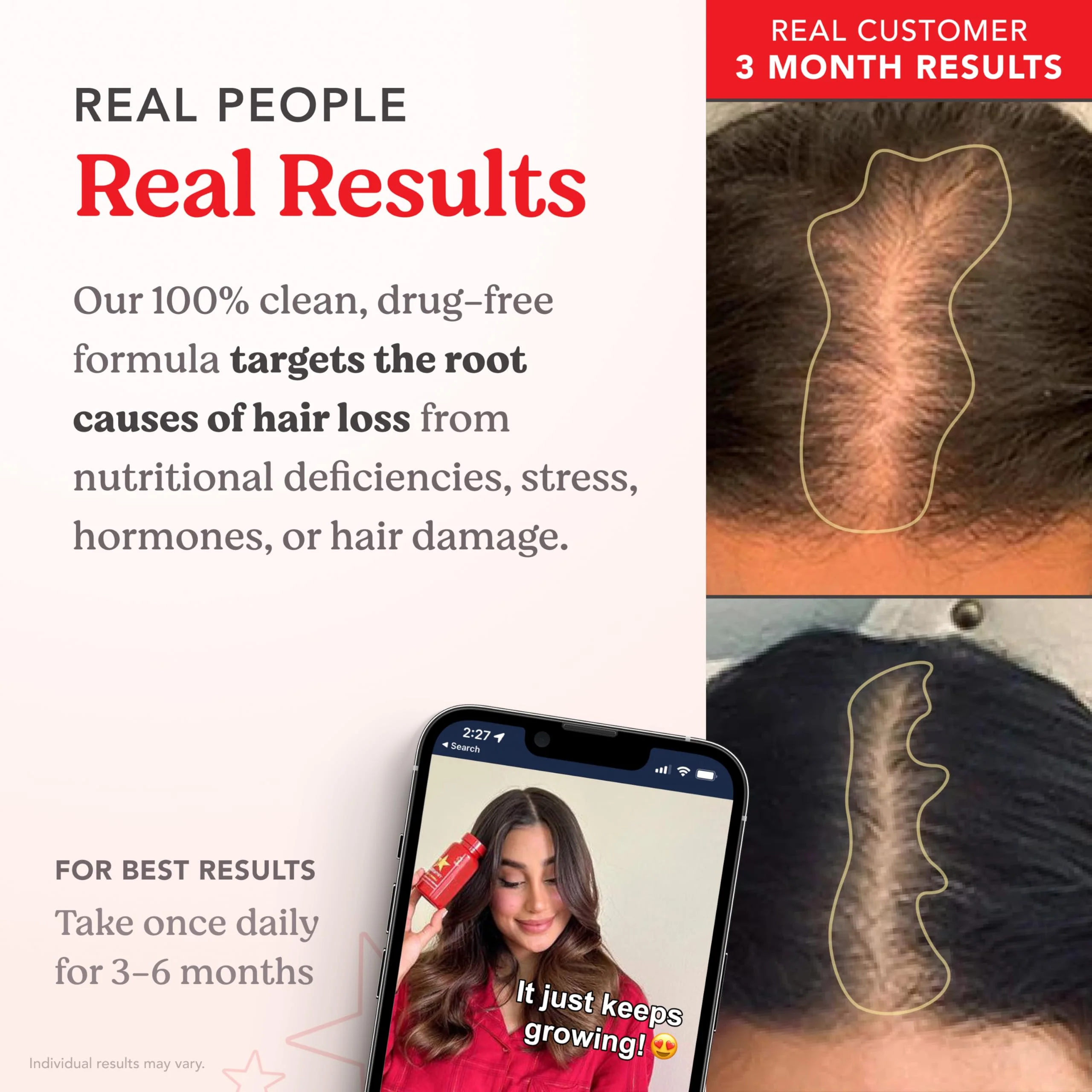 HAIRtamin Advanced Formula Hair Vitamins for Women & Men | Vegan 5000 Mcg Biotin Capsules Vitamin Supplement | Hair Skin and Nail Capsule Supplement to Promote Hair Growth & Thickness | 30 Count - Image 6