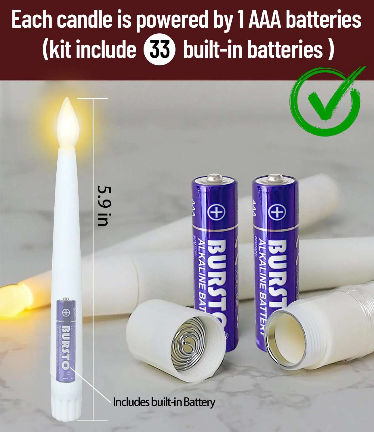 Halloween Decorations - 32pcs Floating Candles with Wand Magic Hanging Candles, Flameless Warm Light Flickering Battery Operated Candles, Floating LED Candle for Halloween Christmas Theme Party - Image 7