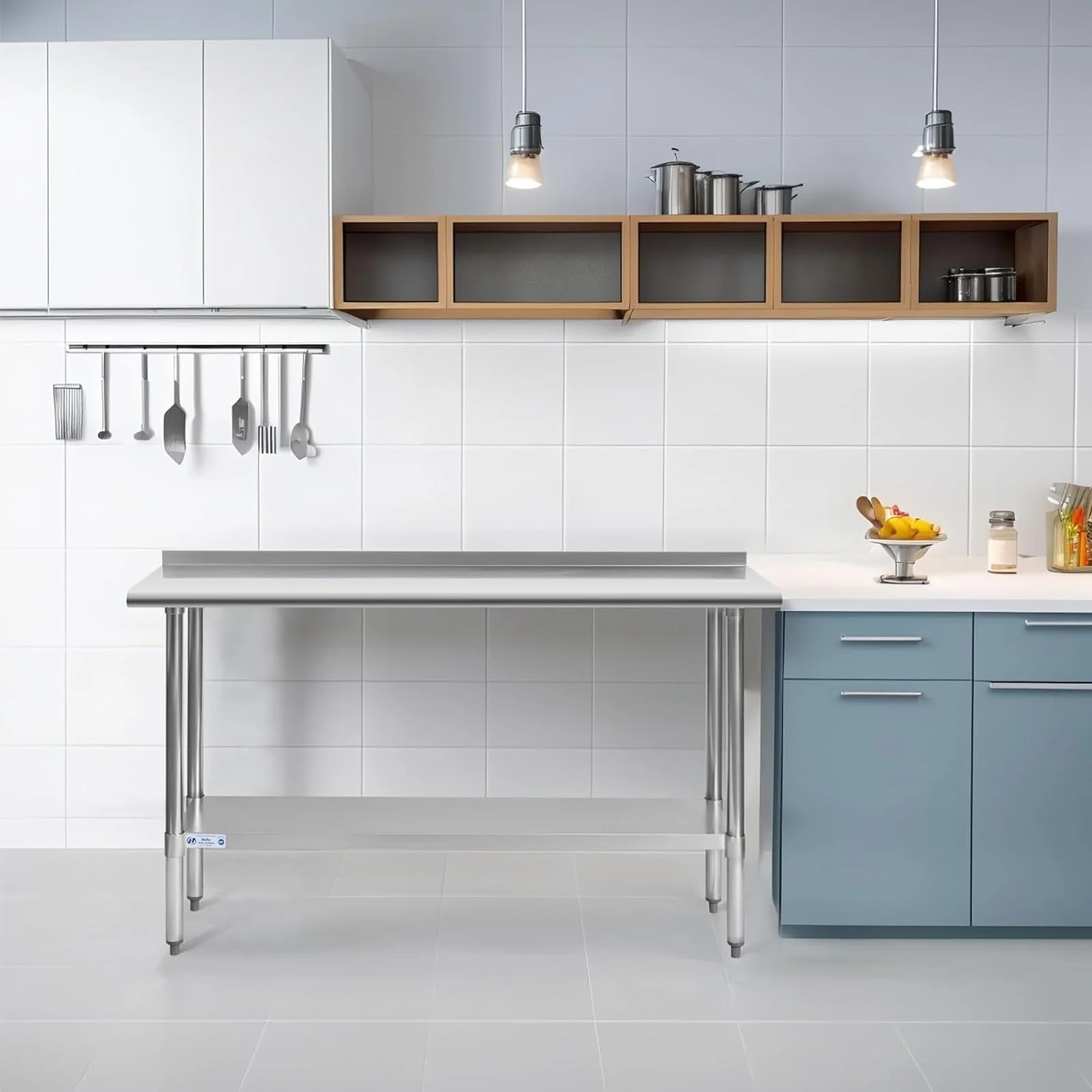 Hally Stainless Steel Table for Prep & Work 30 x 60 Inches, NSF Commercial Heavy Duty Table with Undershelf and Backsplash for Restaurant, Home and Hotel - Image 8