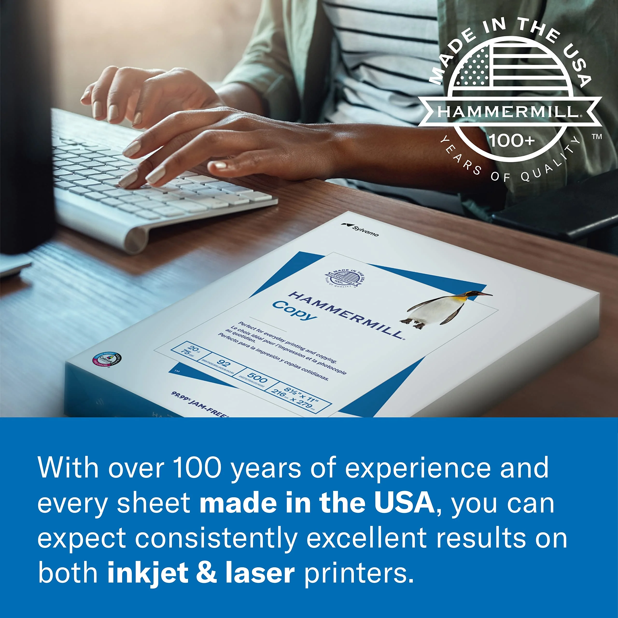 Hammermill Printer Paper, 20 lb Copy Paper, 3 Hole - 1 Pallet, 40 Cases (200,000 Sheets) - 92 Bright, Made in the USA, 162032P - Image 5