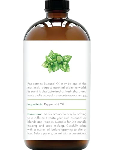 Handcraft Blends Peppermint Essential Oil in Glass Bottle - Huge 16 Fl Oz - 100% Pure and Natural - Premium Grade Essential Oil for Diffuser and Aromatherapy, and DIY Soap Making - Image 8