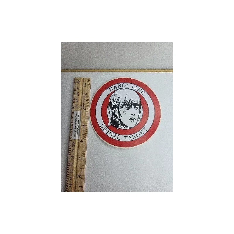 Hanoi Jane Fonda Urinal Target Vietnam War Veteran Vet Decal Sticker - Image 3
