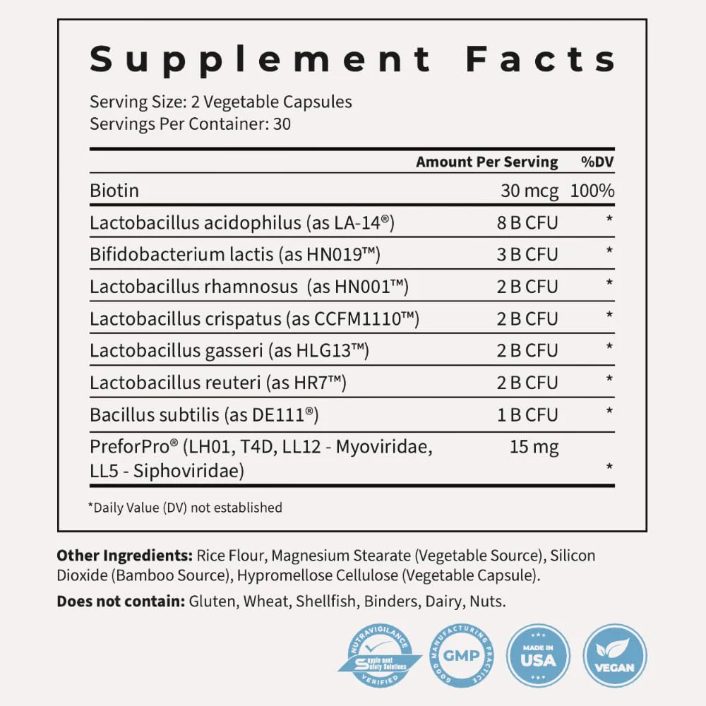Happy V Dr. Formulated Vaginal Probiotics for Women Odor & Itch Support, Urinary & Gut Health, pH Balance | Womens Daily Probiotic with Patented Prebiotics & Lactobacillus for Feminine Wellness - Image 5