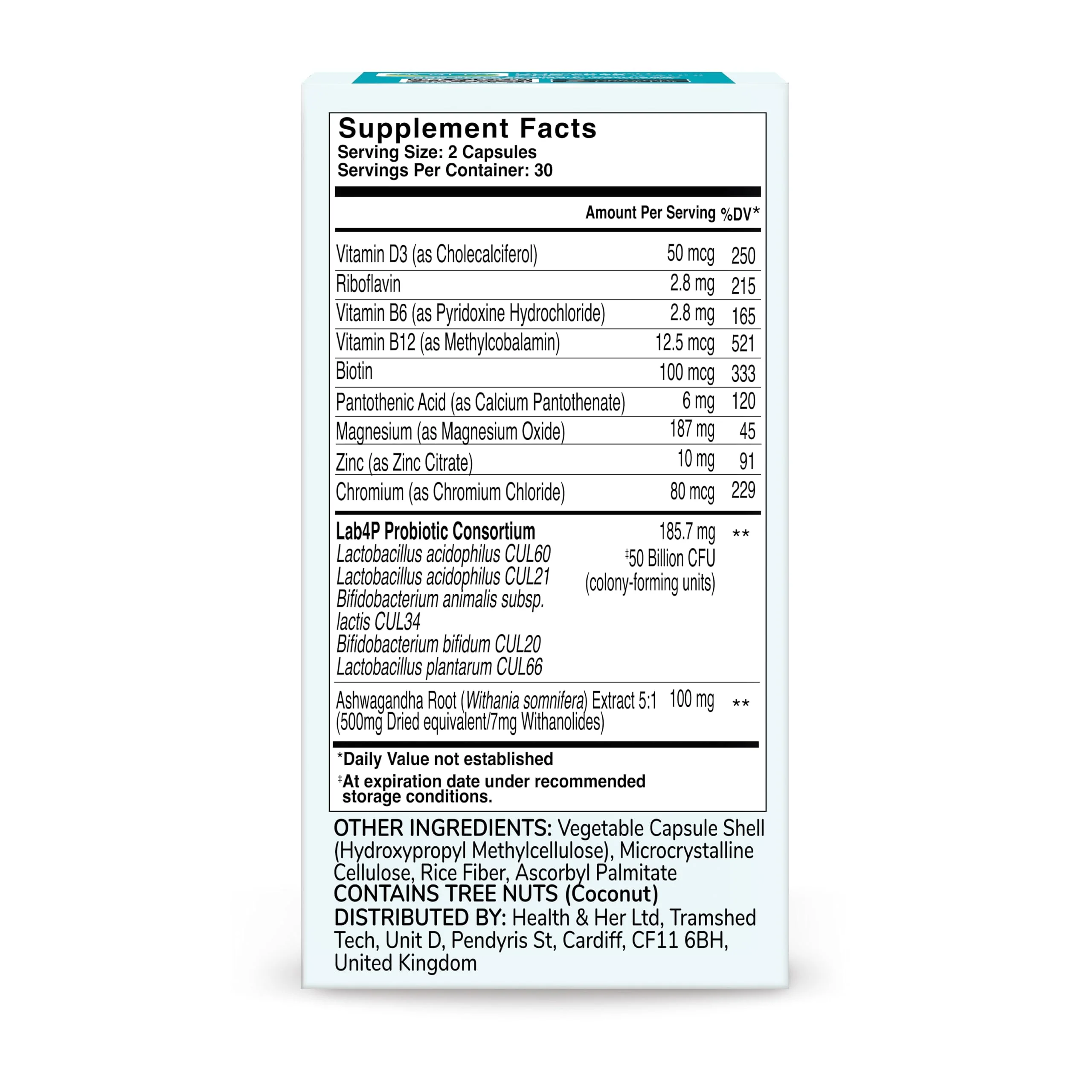 Health & Her Weight Management Probiotics for Women - Perimenopause & Menopause Supplement - Clinically Studied 50bn CFU Probiotics to Support Gut Health, Energy, Mood & Mind, Vegan (60 ct - 1 Month) - Image 3