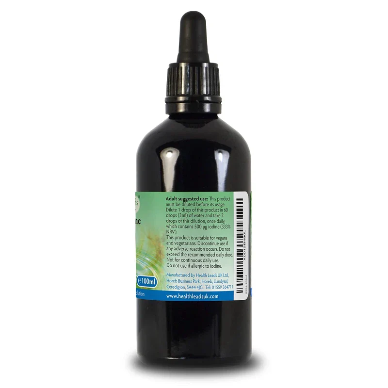 Health Leads ...Working With Nature Lugols 12% Iodine Solution 100ml, High Strength, True 12% Liquid Formulation, Bulb Pipette for Easy & Accurate Dispensing, Formulated & Made in Wales - Image 6