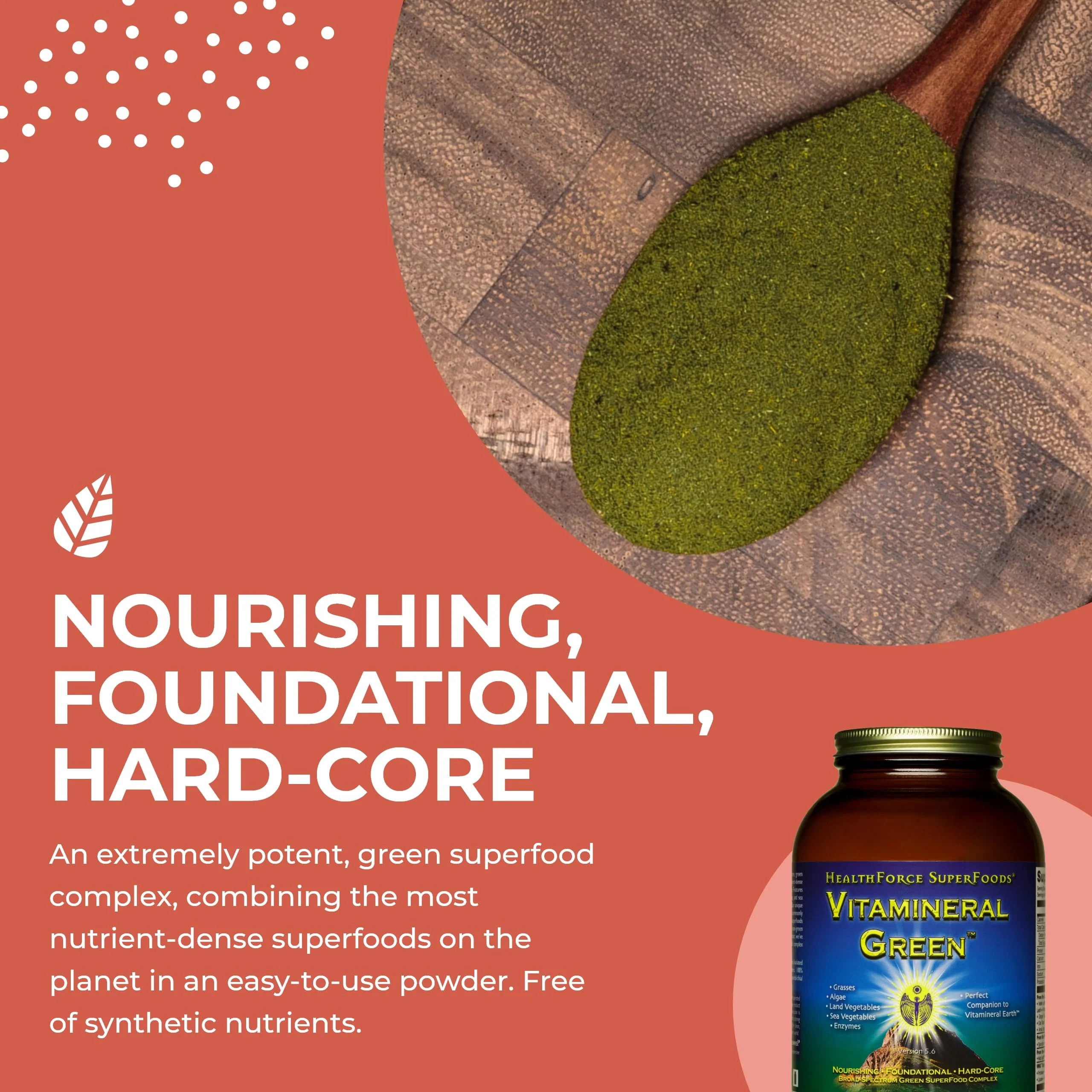 HEALTHFORCE SUPERFOODS Vitamineral Green - Mineral Supplement for Immune & Thyroid Support - Green Powder Supplement with Ingredients from The Land - Gluten-Free & Vegan - 500 Grams - Image 6