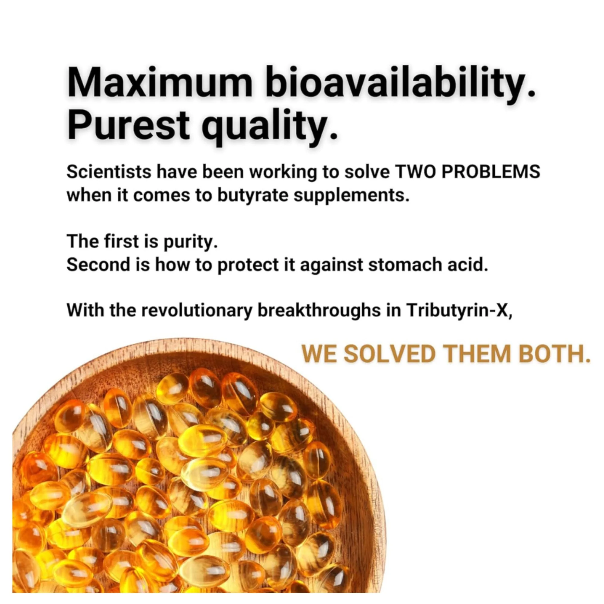 Healthy Gut Tributyrin-X | Most Bioavailable Butyrate Postbiotic for Gut Health & Leaky Gut Support | 99% Pure w/Zero Odor | 90 Softgels - Image 4