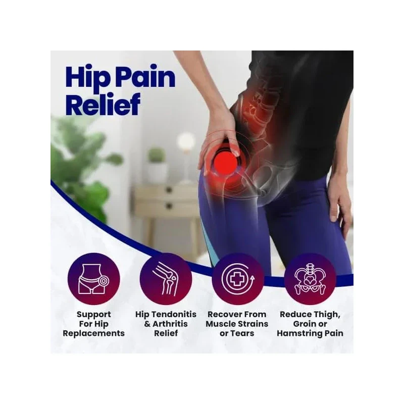 Healthy Lab Co Sciatica Brace, Ortho-Wrap Hip Brace Original Quality, Hip Brace for Sciatica Pain Relief, Groin Thigh Sleeve Hip Support Wrap, Wrap Hip Brace for Men Women (Black) - Image 4
