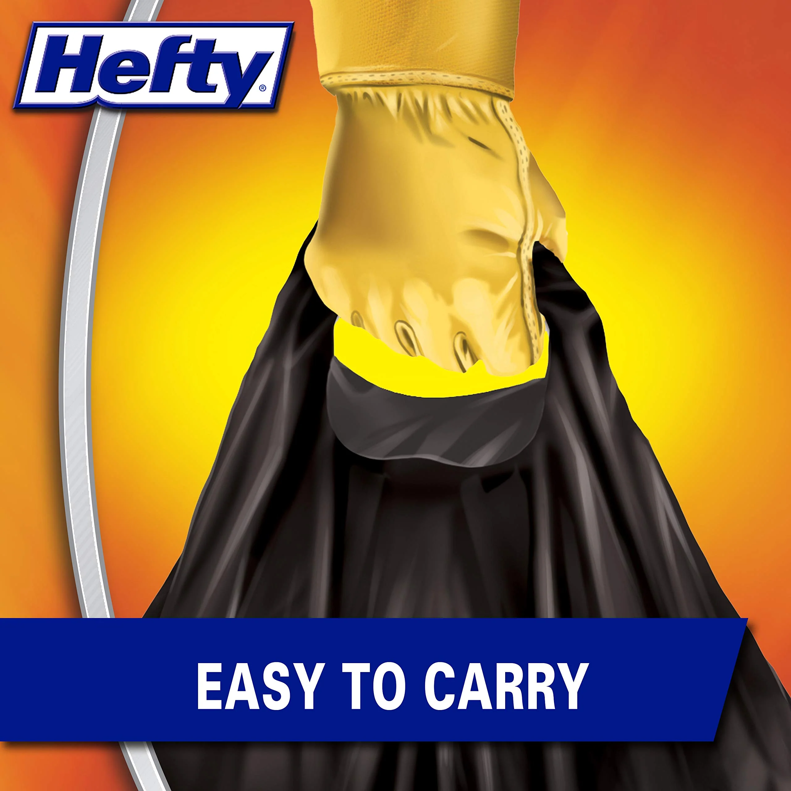 Hefty Load & Carry Heavy Duty Contractor Large Trash Bags, 42 Gallon, 26 Count - Image 2