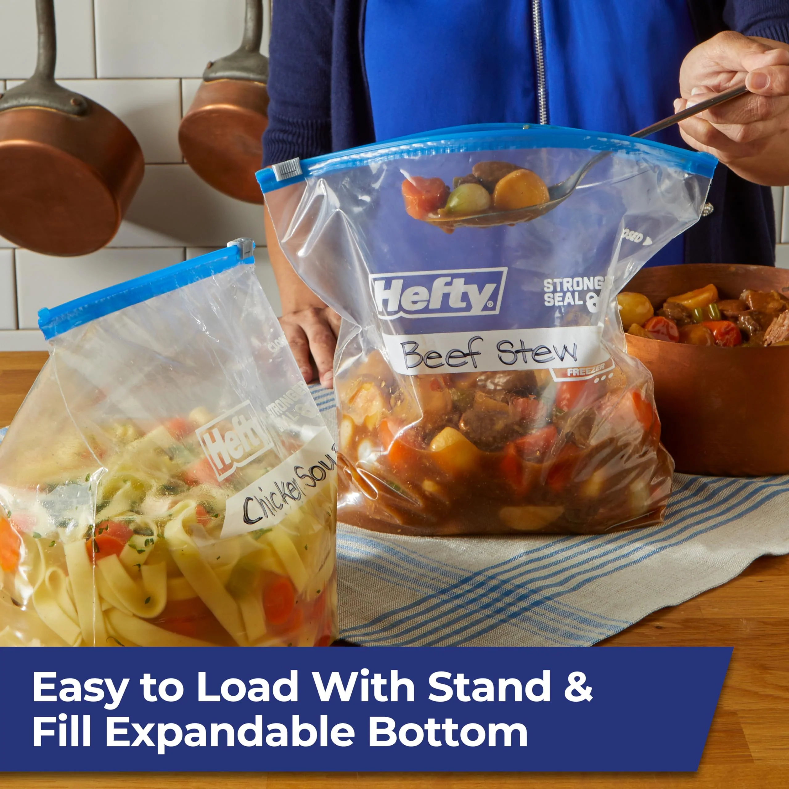 Hefty Slider Freezer Storage Bags, Gallon Size, 25 Count (Pack of 9), 225 Total - Image 4