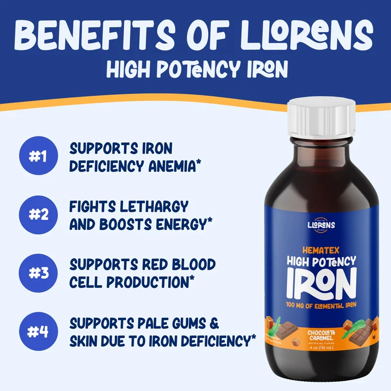 Hematex Iron Supplement High Potency Liquid Iron for Adults by Hematex - 100mg Polysaccharide Iron Complex Iron Supplements for Anemia and Iron Deficiency (Chocolate Caramel Flavor) - Image 2