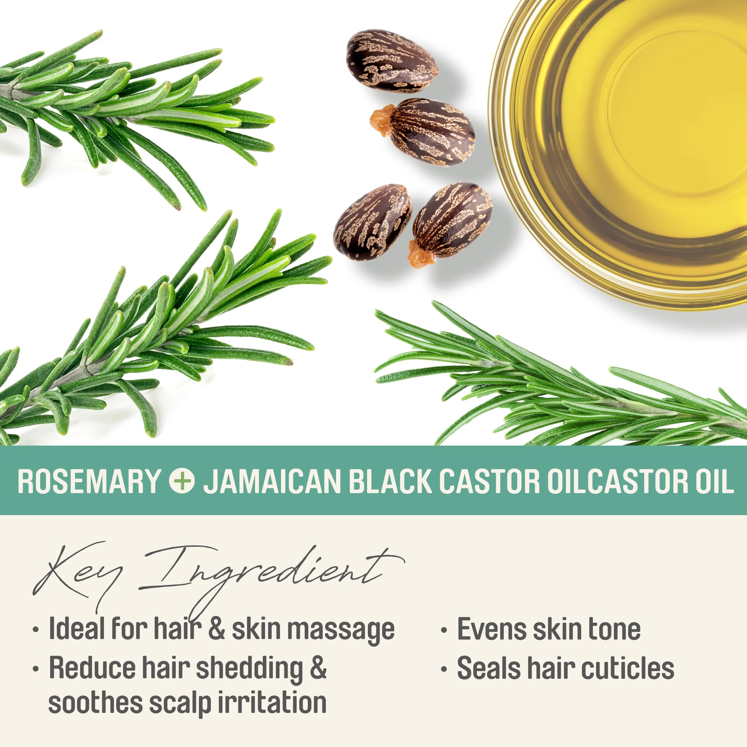 Herbal Collection Jamaican Black Castor Oil (Rosemary) 4oz | Revitalizing & Nourishing Oil for Hair, Skin & Scalp | Promotes Hair Growth, Stimulates Scalp & Adds Shine | Paraben-Free & Cruelty-Free - Image 6