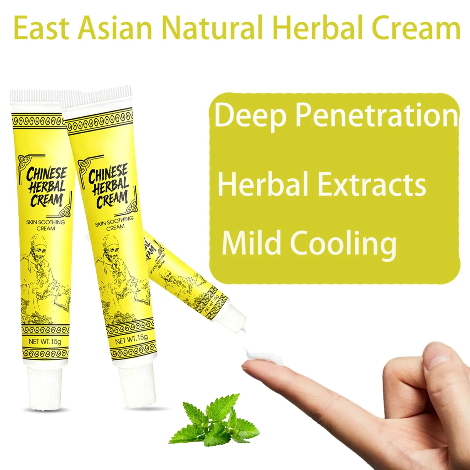Herbal Cream, Herbal Cream Natural Moisturising, Natural Relieve Skin Discomfort for All Skin Types - 3 PCS (3) - Image 4