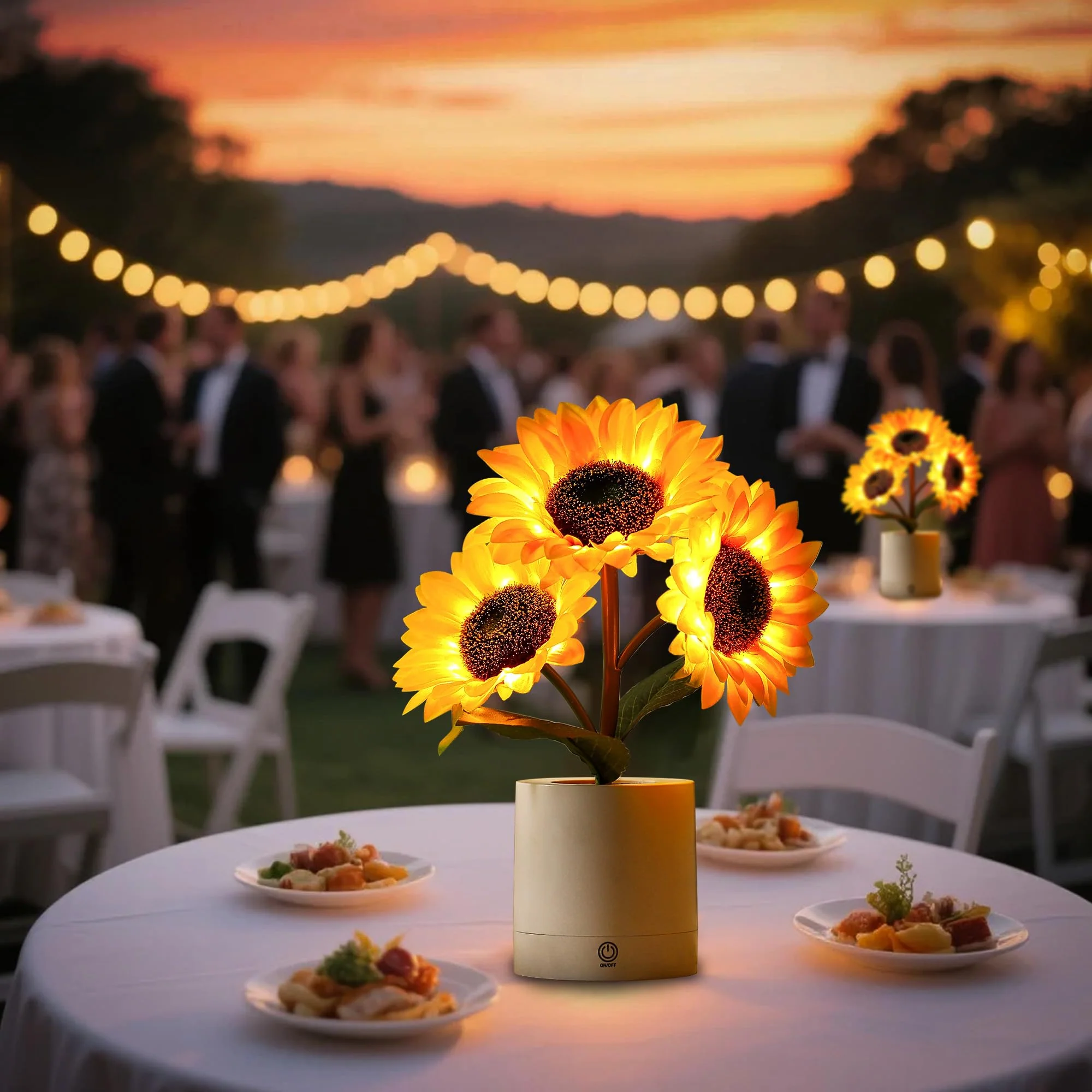 hibeauti Sunflower LED Lamp for Women, Mother's Day Ideal for Bedroom Decor Sunflower Gifts for Mom Grandma Teacher Aunt Girlfriends Coworker Friend Wife Mothers Anniversary Birthday Christmas - Image 2