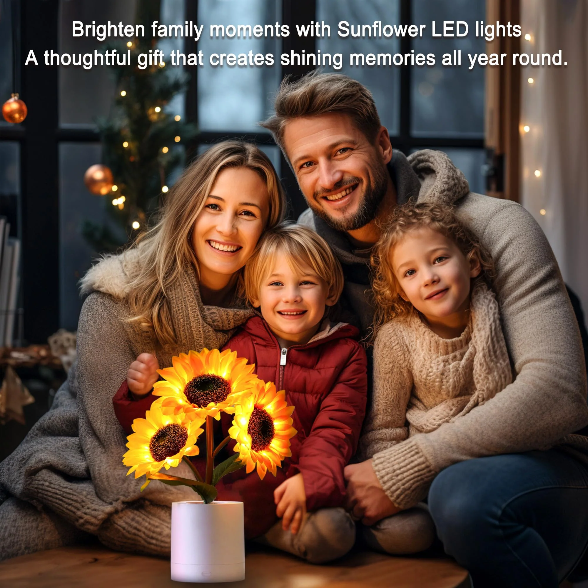 hibeauti Sunflower LED Lamp for Women, Mother's Day Ideal for Bedroom Decor Sunflower Gifts for Mom Grandma Teacher Aunt Girlfriends Coworker Friend Wife Mothers Anniversary Birthday Christmas - Image 5