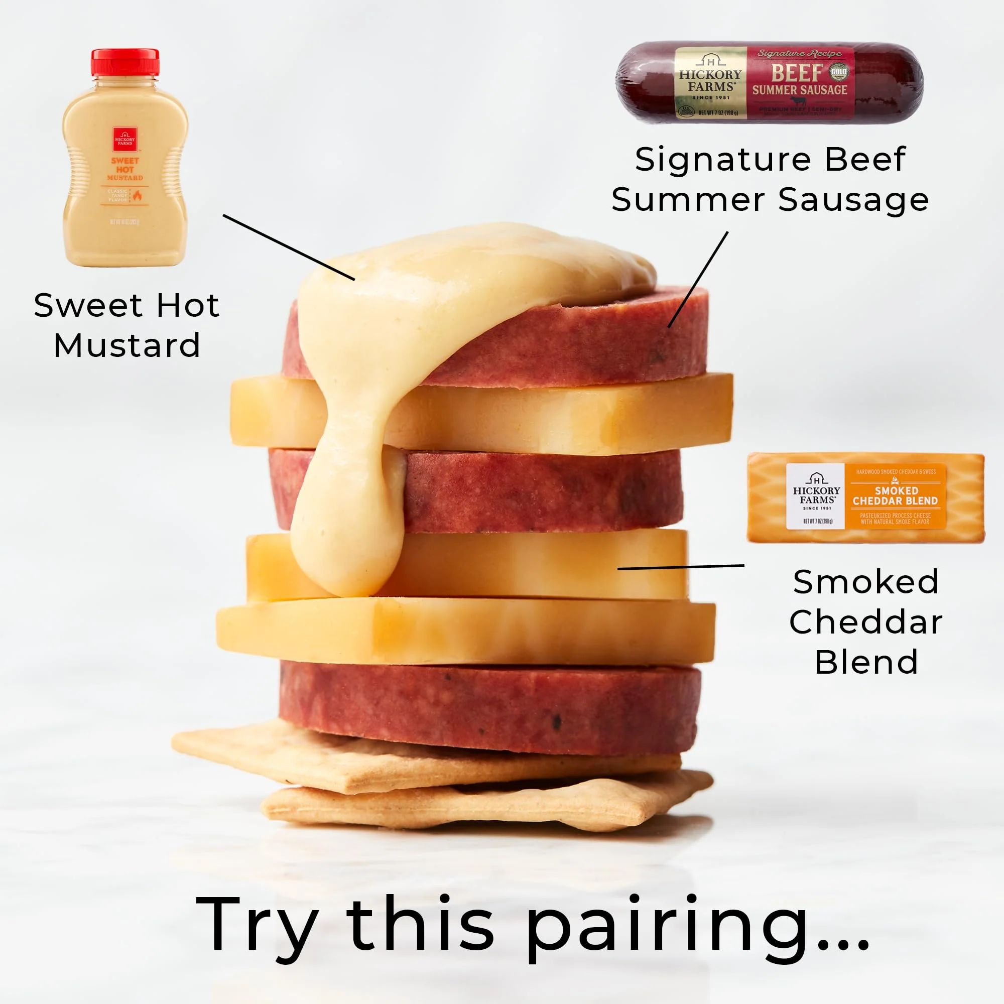 Hickory Farms Signature Beef Meat and Cheese Gift Basket (Medium) - Box Set | Charcuterie Board Food | Summer Sausage | Father's Day | Mother's Day | Easter | Christmas | Holiday | Housewarming | Gourmet | Sympathy | Care Package - Image 5