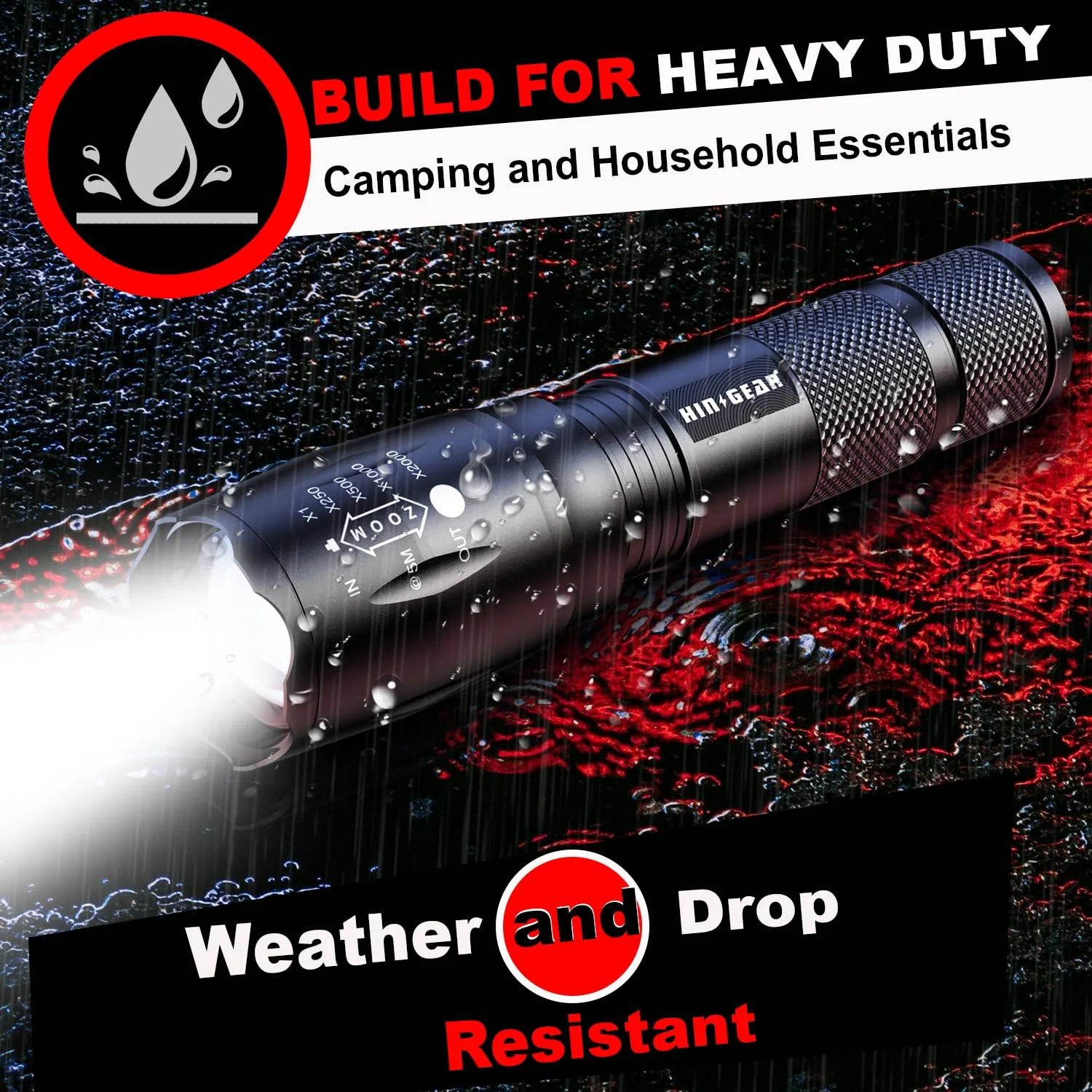 HinsGEAR Flashlights High Lumens 6PCS, 1 Mode LED Flashlight Super Bright, Small Pocket Flashlight Bulk, Water Resistant Tactical Flash Light for Emergency, Camping, Gift for Men Dad Christmas - Image 3