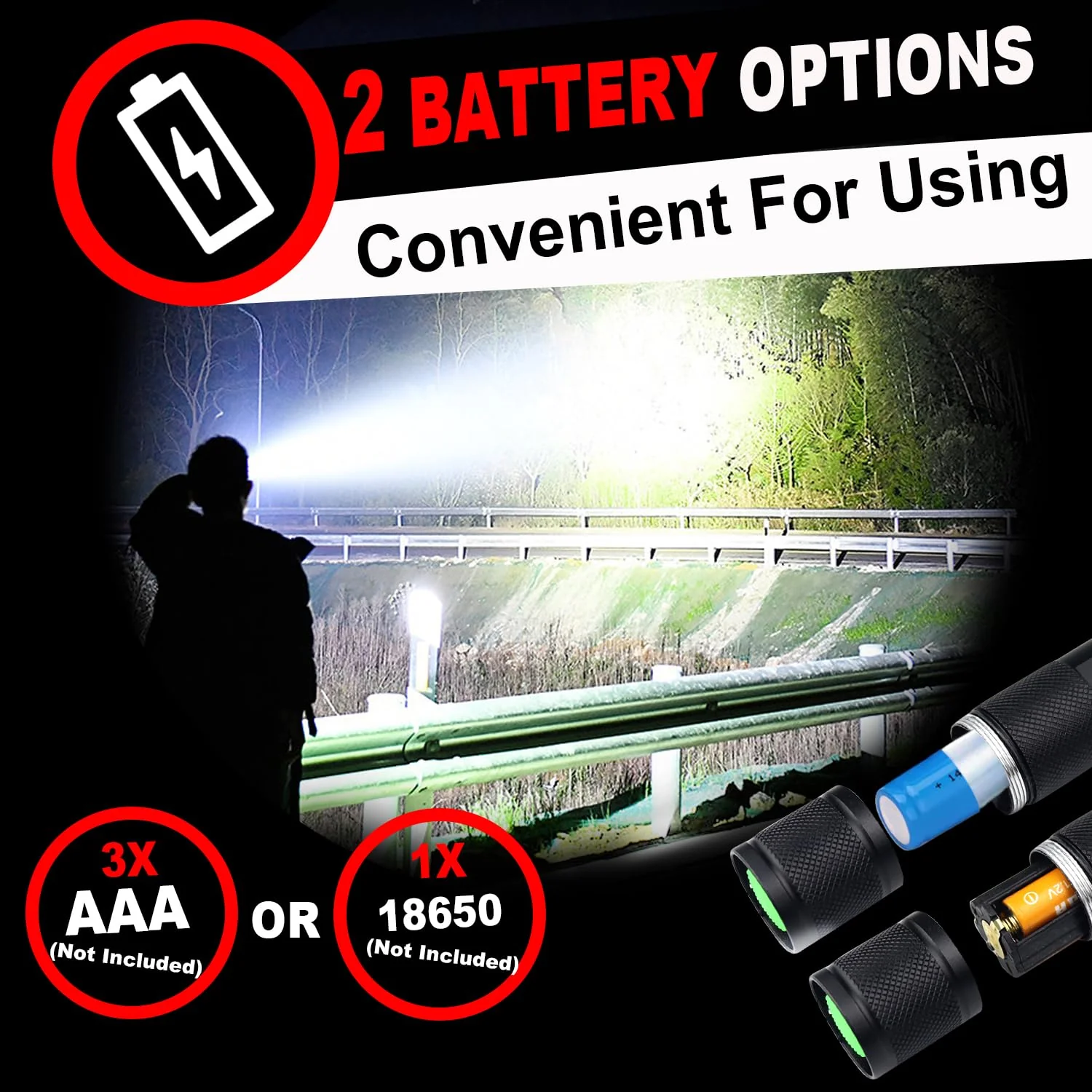 HinsGEAR Flashlights High Lumens 6PCS, 1 Mode LED Flashlight Super Bright, Small Pocket Flashlight Bulk, Water Resistant Tactical Flash Light for Emergency, Camping, Gift for Men Dad Christmas - Image 5
