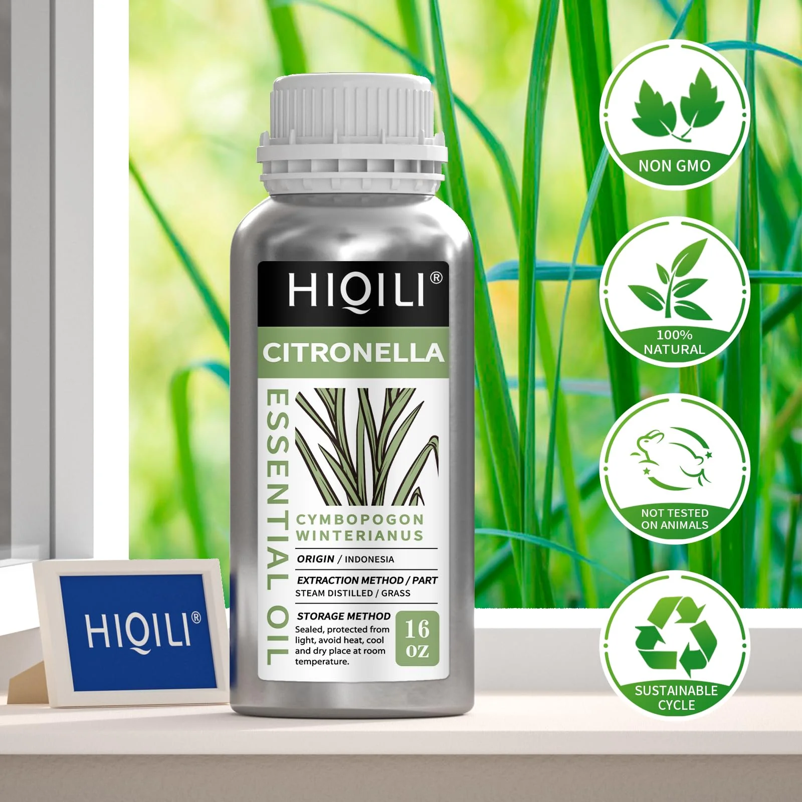 HIQILI 16 Fl Oz Citronella Oil for Homemade Sprays, Add to Diffuser, 100% Pure and Natural Undiluted - Image 5