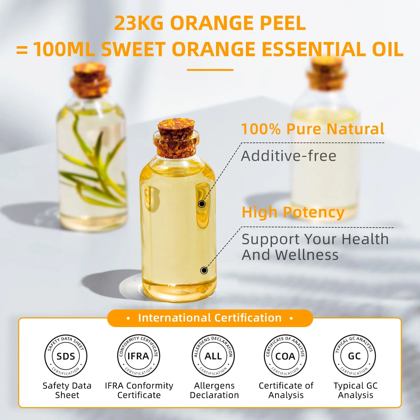 HIQILI 16 Fl Oz Orange Essential Oil, Pure and Natural for Diffuser, Skin - 500ML - Image 6