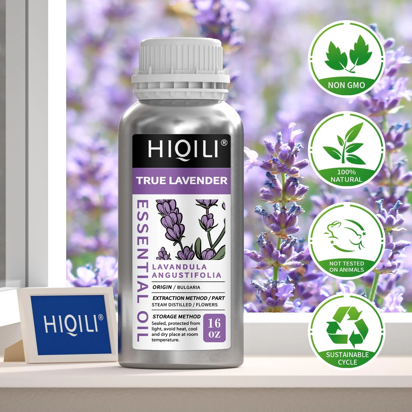 HIQILI 16 Ounces Lavender Essential Oil Pure, 100% Natural for Aromatherapy Diffuser, Skin Care, Hair, Includes Premium Glass Dropper-16 Fl Oz - Image 5